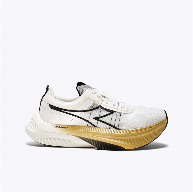 Diadora Gara Carbon Løbesko Hvid Sort Guld