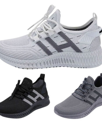 Løbesko Sneakers Til Mænd åndbare Stødabsorberende Hvid